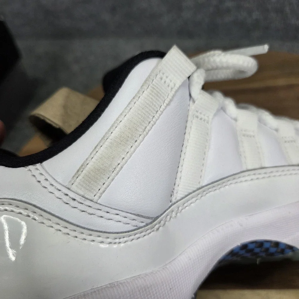 Jordan 11 Retro Low Legend Blue Shoes‎ Youth Size 5Y White Patent GS 528896-117